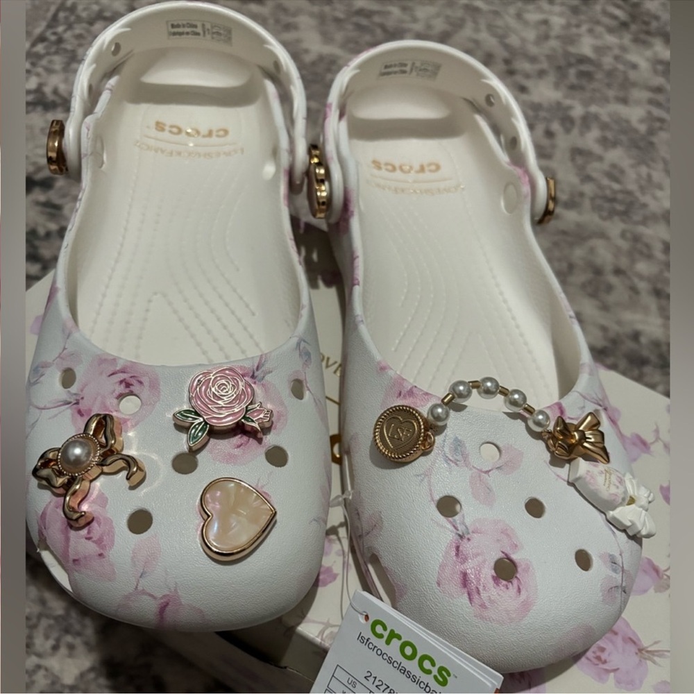 Crocs X Loveshackfancy Limited Edition Collaboration Ballerina Flats Sandals - Picture 4 of 15
